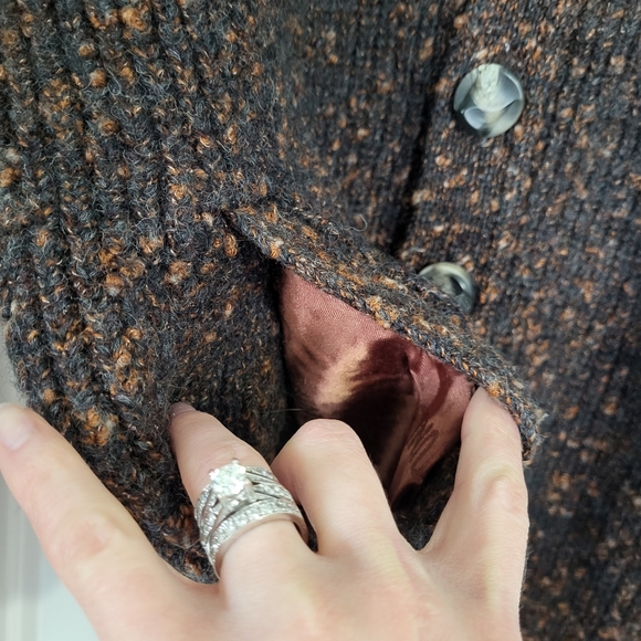 Vintage Wool Tundra Canada Textural Cardigan Sweater - Picture 7 of 9
